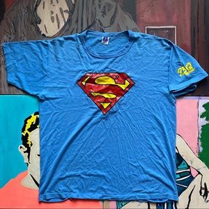 VTG 90s Russell Athletic Superman Faster Than A Speeding Bullet Staircli…